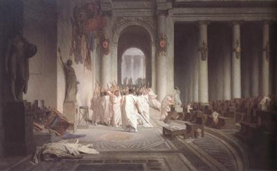 Alma-Tadema, Sir Lawrence Jean-Leon Gerome,The Death of Caesar (mk23) oil painting picture